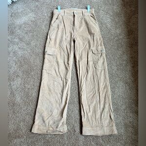 American Eagle Velvety Wide Leg Cargos